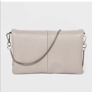 Vegan Leather 🌱 Gray Puffer Crossbody Bag